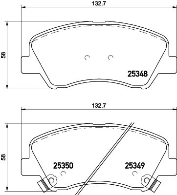 HELLA PAGID 8db355020231 -  Комплект тормозных колодок, дисковый тормоз